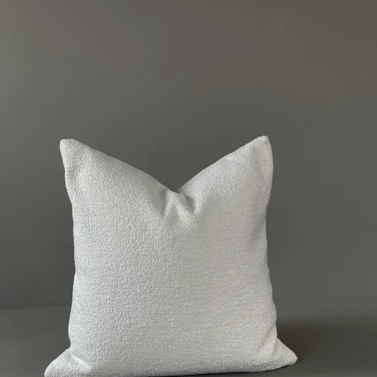 Boucle 20"20" Cream Pillow Cover